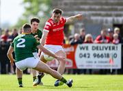 25 May 2024; Sam Mulroy of Louth scores his side's first goal during the GAA Football All-Ireland Senior Championship Round 1 match between Louth and Meath at Grattan Park in Inniskeen, Monaghan. Photo by Daire Brennan/Sportsfile