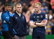 25 May 2024; Andrew Osborne and Jamie Osborne of Leinster after their side's defeat in the Investec Champions Cup final between Leinster and Toulouse at the Tottenham Hotspur Stadium in London, England. Photo by Harry Murphy/Sportsfile