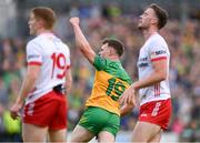 25 May 2024; Odhran Doherty of Donegal celebrates a second half point during the GAA Football All-Ireland Senior Championship Round 1 match between Donegal and Tyrone at MacCumhaill Park in Ballybofey, Donegal. Photo by Stephen McCarthy/Sportsfile