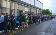 26 May 2024; Supporters wait in line for the gates to open before the Leinster GAA Hurling Senior Championship Round 5 match between Kilkenny and Wexford at UPMC Nowlan Park in Kilkenny. Photo by Ray McManus/Sportsfile