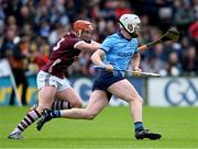 26 May 2024; Conor Donohoe of Dublin in action against Conor Whelan of Galway during the Leinster GAA Hurling Senior Championship Round 5 match between Galway and Dublin at Pearse Stadium in Galway. Photo by Daire Brennan/Sportsfile