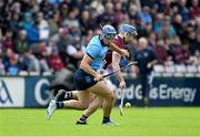 26 May 2024; Conor Cooney of Galway in action against Eoghan O'Donnell of Dublin during the Leinster GAA Hurling Senior Championship Round 5 match between Galway and Dublin at Pearse Stadium in Galway. Photo by Daire Brennan/Sportsfile