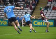 26 May 2024; Donal Burke of Dublin celebrates after scoring his side's second goal during the Leinster GAA Hurling Senior Championship Round 5 match between Galway and Dublin at Pearse Stadium in Galway. Photo by John Sheridan/Sportsfile