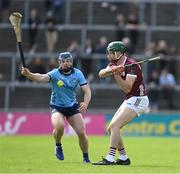 26 May 2024; Cathal Mannion of Galway in action against Paddy Doyle of Dublin during the Leinster GAA Hurling Senior Championship Round 5 match between Galway and Dublin at Pearse Stadium in Galway. Photo by Daire Brennan/Sportsfile