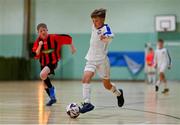 26 May 2024; Action during the Futsal U13 & O10 Boys match between Killanny, Monaghan, and St-Marys-Sligo, Sligo, during day two of the multi-sports finals of the Cairn Community Games at Gormanston Park in Meath. Photo by Ben McShane/Sportsfile