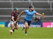 26 May 2024; Sean Currie of Dublin in action against Evan Niland of Galway during the Leinster GAA Hurling Senior Championship Round 5 match between Galway and Dublin at Pearse Stadium in Galway. Photo by John Sheridan/Sportsfile