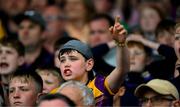 26 May 2024; An anxious Wexford supporter during the Leinster GAA Hurling Senior Championship Round 5 match between Kilkenny and Wexford at UPMC Nowlan Park in Kilkenny. Photo by Ray McManus/Sportsfile