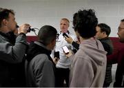 26 May 2024; Galway manager Henry Shefflin speaks to media after the Leinster GAA Hurling Senior Championship Round 5 match between Galway and Dublin at Pearse Stadium in Galway. Photo by John Sheridan/Sportsfile