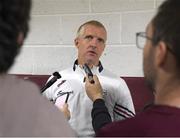 26 May 2024; Galway manager Henry Shefflin speaks to media after the Leinster GAA Hurling Senior Championship Round 5 match between Galway and Dublin at Pearse Stadium in Galway. Photo by John Sheridan/Sportsfile