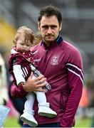 26 May 2024; David Burke of Galway with his daughter Robyn after the Leinster GAA Hurling Senior Championship Round 5 match between Galway and Dublin at Pearse Stadium in Galway. Photo by Daire Brennan/Sportsfile