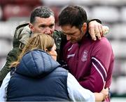 26 May 2024; David Burke of Galway is consoled by supporters after the Leinster GAA Hurling Senior Championship Round 5 match between Galway and Dublin at Pearse Stadium in Galway. Photo by Daire Brennan/Sportsfile