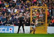 26 May 2024; Kilkenny's Perer Barry talks to Kilkenny goalkeeper Eoin Murphy during the Leinster GAA Hurling Senior Championship Round 5 match between Kilkenny and Wexford at UPMC Nowlan Park in Kilkenny. Photo by Ray McManus/Sportsfile