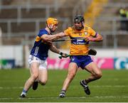 26 May 2024; Cathal Malone of Clare in action against Jake Morris of Tipperary during the Munster GAA Hurling Senior Championship Round 5 match between Tipperary and Clare at FBD Semple Stadium in Thurles, Tipperary. Photo by Michael P Ryan/Sportsfile