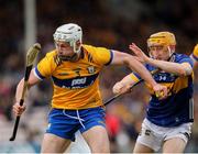 26 May 2024; Conor Cleary of Clare in action against Mark Kehoe of Tipperary during the Munster GAA Hurling Senior Championship Round 5 match between Tipperary and Clare at FBD Semple Stadium in Thurles, Tipperary. Photo by Michael P Ryan/Sportsfile
