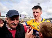 26 May 2024; Diarmuid Ryan of Clare with his father Phil after the Munster GAA Hurling Senior Championship Round 5 match between Tipperary and Clare at FBD Semple Stadium in Thurles, Tipperary. Photo by Michael P Ryan/Sportsfile