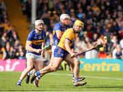 26 May 2024; Mark Rodgers of Clare in action against Johnny Ryan of Tipperary during the Munster GAA Hurling Senior Championship Round 5 match between Tipperary and Clare at FBD Semple Stadium in Thurles, Tipperary. Photo by Michael P Ryan/Sportsfile