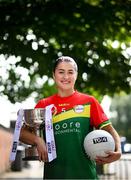 28 May 2024; Pictured at the launch of the 2024 TG4 All-Ireland Ladies Football Championships in Dublin, is Ruth Bermingham of Carlow. All roads lead to Croke Park for the 2024 TG4 All-Ireland Junior, Intermediate and Senior Finals on Sunday August 4, as the Ladies Gaelic Football Association also gets set to celebrate its 50th anniversary on July 18, 2024. #ProperFan. Photo by Ramsey Cardy/Sportsfile
