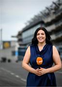 28 May 2024; Pictured at the launch of the 2024 TG4 All-Ireland Ladies Football Championships in Dublin, is Presenter Máire Ní Bhraonáin. All roads lead to Croke Park for the 2024 TG4 All-Ireland Junior, Intermediate and Senior Finals on Sunday August 4, as the Ladies Gaelic Football Association also gets set to celebrate its 50th anniversary on July 18, 2024. #ProperFan. Photo by Ramsey Cardy/Sportsfile