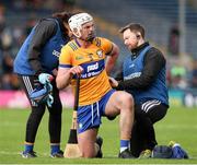 26 May 2024; Conor Cleary of Clare receives medical attention during the Munster GAA Hurling Senior Championship Round 5 match between Tipperary and Clare at FBD Semple Stadium in Thurles, Tipperary. Photo by Michael P Ryan/Sportsfile
