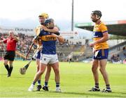 26 May 2024; Tempers flare between Willie Connors of Tipperary and Cathal Malone of Clare during the Munster GAA Hurling Senior Championship Round 5 match between Tipperary and Clare at FBD Semple Stadium in Thurles, Tipperary. Photo by Michael P Ryan/Sportsfile