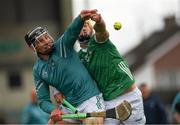 26 May 2024; Gearóid Hegarty and Tom Morrissey of Limerick before the Munster GAA Hurling Senior Championship Round 5 match between Limerick and Waterford at TUS Gaelic Grounds in Limerick Photo by Tom Beary/Sportsfile