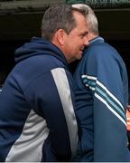 26 May 2024; Waterford manager Davy Fitzgerald shakes hands with Limerick manager John Kiely after the Munster GAA Hurling Senior Championship Round 5 match between Limerick and Waterford at TUS Gaelic Grounds in Limerick Photo by Tom Beary/Sportsfile