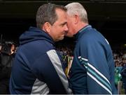 26 May 2024; Waterford manager Davy Fitzgerald shakes hands with Limerick manager John Kiely after the Munster GAA Hurling Senior Championship Round 5 match between Limerick and Waterford at TUS Gaelic Grounds in Limerick Photo by Tom Beary/Sportsfile