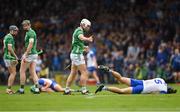 26 May 2024; Aaron Gillane of Limerick reacts during the Munster GAA Hurling Senior Championship Round 5 match between Limerick and Waterford at TUS Gaelic Grounds in Limerick Photo by Tom Beary/Sportsfile