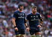 25 May 2024; James Ryan, left, and Joe McCarthy of Leinster during the Investec Champions Cup final between Leinster and Toulouse at the Tottenham Hotspur Stadium in London, England. Photo by Harry Murphy/Sportsfile