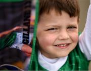 26 May 2024; Four year old Limerick supporter Paidi Cahill, from Patrickswell, before the Munster GAA Hurling Senior Championship Round 5 match between Limerick and Waterford at TUS Gaelic Grounds in Limerick Photo by Tom Beary/Sportsfile