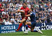 25 May 2024; Antoine Dupont of Toulouse is tackled by Jamison Gibson-Park of Leinster during the Investec Champions Cup final between Leinster and Toulouse at Tottenham Hotspur Stadium in London, England. Photo by Brendan Moran/Sportsfile