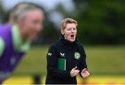27 May 2024; Head coach Eileen Gleeson during a Republic of Ireland Women's training session at the FAI National Training Centre in Abbotstown, Dublin. Photo by Stephen McCarthy/Sportsfile