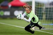 27 May 2024; Goalkeeper Grace Moloney during a Republic of Ireland Women's training session at the FAI National Training Centre in Abbotstown, Dublin. Photo by Stephen McCarthy/Sportsfile