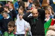 29 May 2024; Scoil Phádraig, Westport, Mayo, supporters during the FAI Primary 5s Finals day at Aviva Stadium in Dublin. Photo by Stephen McCarthy/Sportsfile