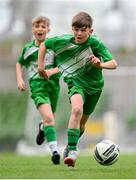 29 May 2024; Matthew Tierney of St Joseph’s PS, Ballinrobe, Mayo, during the FAI Primary 5s Finals day at Aviva Stadium in Dublin. Photo by Stephen McCarthy/Sportsfile