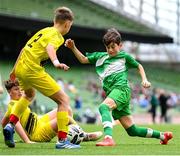 29 May 2024; Oisín O’Brien of St Joseph’s PS, Ballinrobe, Mayo, during the FAI Primary 5s Finals day at Aviva Stadium in Dublin. Photo by Stephen McCarthy/Sportsfile