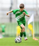 29 May 2024; Matthew Tierney of St Joseph’s PS, Ballinrobe, Mayo, during the FAI Primary 5s Finals day at Aviva Stadium in Dublin. Photo by Stephen McCarthy/Sportsfile