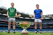30 May 2024; Lory Meagher Cup finalists Fermanagh's Ryan Bogue and Longford's John Casey during a Joe McDonagh, Christy Ring, Nickey Rackard, Lory Meagher Cup Final media day at Croke Park in Dublin. Photo by Stephen McCarthy/Sportsfile
