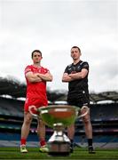 30 May 2024; Christy Ring Cup finalists Derry's Cormac O’Doherty and Kildare's Paddy McKenna during a Joe McDonagh, Christy Ring, Nickey Rackard, Lory Meagher Cup Final media day at Croke Park in Dublin. Photo by Stephen McCarthy/Sportsfile