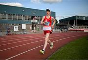 31 May 2024; Seamus Clarke of St. Muredachs College Ballina competes in the senior boys 3000m walk during day one of the 123.ie All-Ireland Schools’ Track and Field Championships at Tullamore Harriers Athletics Club in Offaly. Photo by David Fitzgerald/Sportsfile
