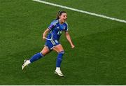 31 May 2024; Johanna Rytting Kaneryd of Sweden celebrates after scoring her side's first goal during the 2025 UEFA Women's European Championship qualifying match between Republic of Ireland and Sweden at Aviva Stadium in Dublin. Photo by Seb Daly/Sportsfile