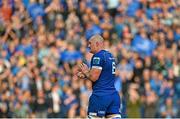 31 May 2024; Rhys Ruddock of Leinster applauds the supporters after being substituted during the United Rugby Championship match between Leinster and Connacht at the RDS Arena in Dublin. Photo by Harry Murphy/Sportsfile
