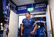 31 May 2024; Michael Ala'alatoa of Leinster returns to the dressing room after his side's victory in the United Rugby Championship match between Leinster and Connacht at the RDS Arena in Dublin. Photo by Harry Murphy/Sportsfile