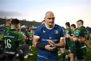 31 May 2024; Rhys Ruddock of Leinster after his side's victory in during the United Rugby Championship match between Leinster and Connacht at the RDS Arena in Dublin. Photo by Harry Murphy/Sportsfile