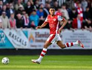 31 May 2024; Romal Palmer of St Patrick's Athletic during the SSE Airtricity Men's Premier Division match between St Patrick's Athletic and Galway United at Richmond Park in Dublin. Photo by Stephen Marken/Sportsfile