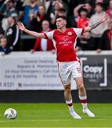 31 May 2024; Cian Kavanagh of St Patrick's Athletic during the SSE Airtricity Men's Premier Division match between St Patrick's Athletic and Galway United at Richmond Park in Dublin. Photo by Stephen Marken/Sportsfile