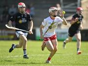 1 June 2024; Cormac McErlean of Tyrone in action against Oisin O'Raghlailaigh of Sligo during the Electric Ireland Corn Jerome O'Leary Celtic Challenge final match between Tyrone and Sligo at Fr Tierney Park in Ballyshannon, Donegal.