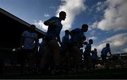 1 June 2024; The Dublin team, including Brian Fenton and Cormac Costello, before the GAA Football All-Ireland Senior Championship Round 2 match between Cavan and Dublin at Kingspan Breffni in Cavan. Photo by Ramsey Cardy/Sportsfile
