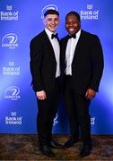 1 June 2024; Cormac Foley and Temi Lasisi on arrival at the 2024 Leinster Rugby Awards Ball at The InterContinental Hotel in Dublin. Photo by Harry Murphy/Sportsfile