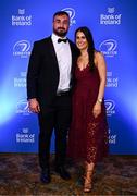 1 June 2024; Rónan Kelleher and Amber Barnwell on arrival at the 2024 Leinster Rugby Awards Ball at The InterContinental Hotel in Dublin. Photo by Harry Murphy/Sportsfile
